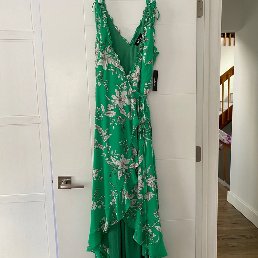 Green with white flower LuLu’s summer dress